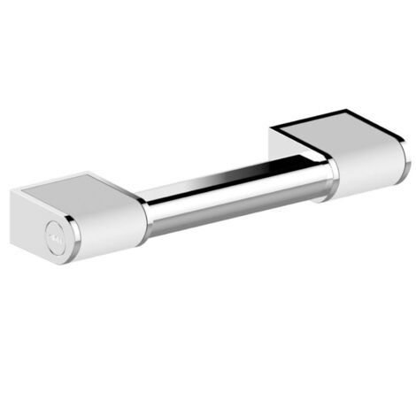 AKW – Barre de maintien en aluminium 450 mm – Charge maximale 150 kg – Finition chromée brillante et blanche mate – Design moderne et ergonomique - ONYX 2 EN