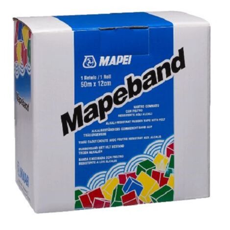 Mapei – Rouleau d'étanchéité liquide 10m – Largeur 120mm – Membrane en caoutchouc imperméable – Résistant aux intempéries et aux alcalis