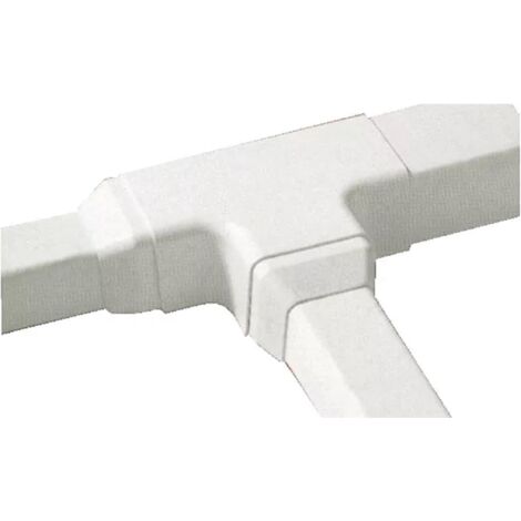 Té pour goulotte 80 x 60 mm – PVC rigide M1 – Résistance au feu et aux chocs – Stabilisé UV – Couleur blanche