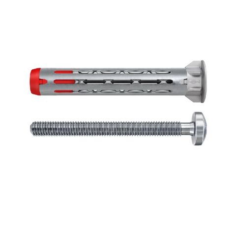 Fischer – Cheville métallique pour support creux 6x55mm – Charge maximale 50kg – Lot de 25 unités – Empreinte PZ pour vissage rapide