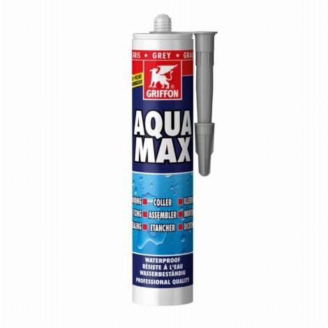 Griffon – Mastic-colle spécial piscine 425g – Résistant à l'eau chlorée et de mer – Utilisation sous l'eau – SKU 6311697