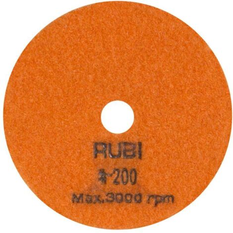 Rubi – Disque diamant pour meuleuse 100 mm – Granulométrie 200 pour polissage à sec – Finitions haute qualité – 62972 (1/5)