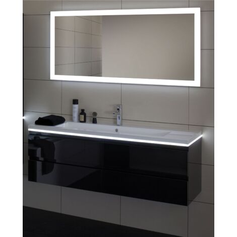 Miroir REFLET LUZ avec éclairage LED et interrupteur infrarouge et ...