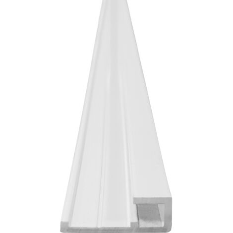 Roth – Profilé de finition extérieur 255 cm pour panneaux VIPANEL 3 mm – Aluminium blanc – Étanchéité silicone intégrée – Installation facile