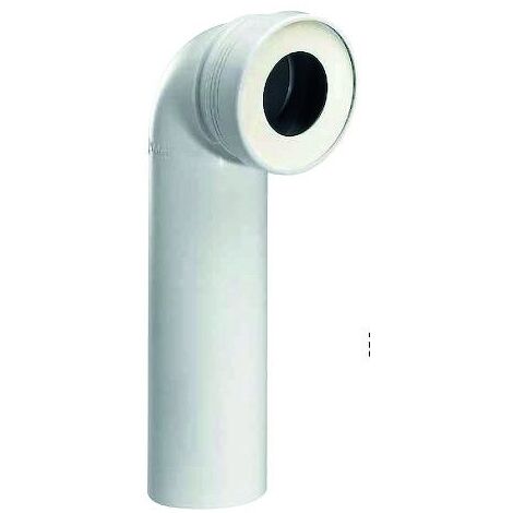 Siamp – Pipe WC longue coudée 100mm – PVC M1 – Joint EPDM – Raccordement à 90° pour installations sanitaires