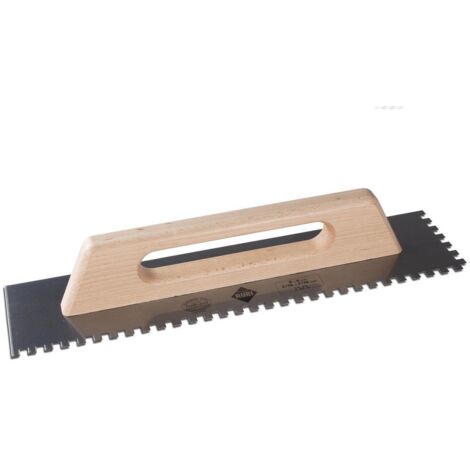 Rubi – Peigne en acier spécial 48 cm – Dents 8 x 8 mm pour adhésifs – Manche en bois ergonomique – 65959