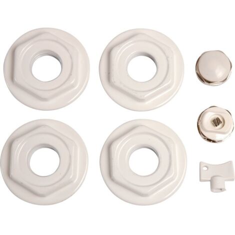Raccord radiateur universel M 1'1/4 – Réduction F 1/2' – Livré avec accessoires et joints – Pour installations thermiques – Sélection Cazabox
