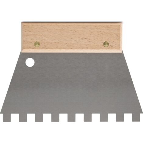 Spatule peigne manche bois - Denture: 10x10mm
