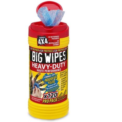 Tube de lingettes industrielles HEAVY-DUTY - Tube de 100 linguettes industrielles