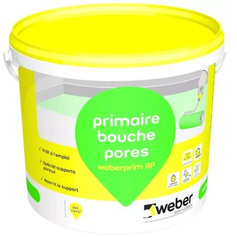 Weber Saint-Gobain Primaire polyvalent d'accrochage bouche pores Weber 5 kg, pour améliorer l'adhérence des mortier, colles, chapes et ragréage de sol , Weber.prim RP