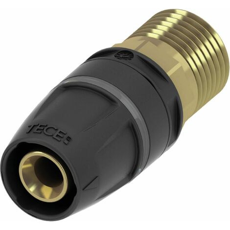 Tece – Raccord de transition Push laiton standard D 20x20/27 – Fixation mâle – Étanchéité optimale – 8610105