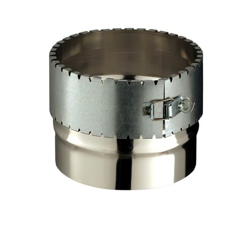 Poujoulat – Raccord mâle flexible 200 mm inox – Pour systèmes de chauffage – Résistant aux combustibles solides et liquides – Installation professionnelle recommandée