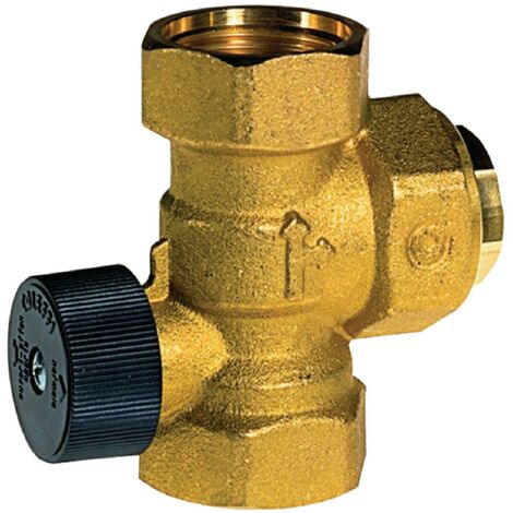 Thermador – Clapet chauffage central 1' F/F – Corps en laiton – Débrayable pour prévention thermosiphon – Pression 10 bar, température 120°C - CCAL26
