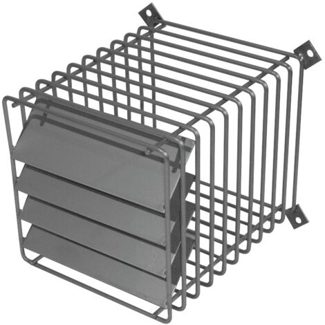Ubbink – Grille de protection Ø 125mm pour terminaux horizontaux gaz – Inox gris métal – Compatible systèmes à basse température – Longueur 210mm