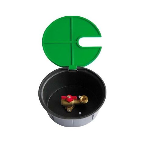 Sferaco – Bouche d'arrosage en polypropylène avec vanne à sphère laiton – Raccord mâle-femelle BSP – Dimensions 200x124x200 mm – Pression max 16 Bars