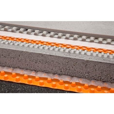 Natte de drainage anticapillaire TROBA PLUS 8 - Le rouleau pour 12.5 m² - Prix au Rouleau - Hauteur: 12,5 m- Largeur: 1 m