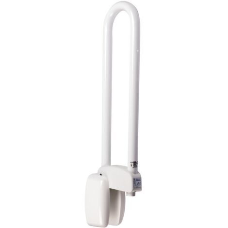 Pellet – Barre de maintien rabattable en aluminium époxy blanc – Longueur 600 mm – Charge maximale 150 kg – Fixations invisibles pour installation discrète