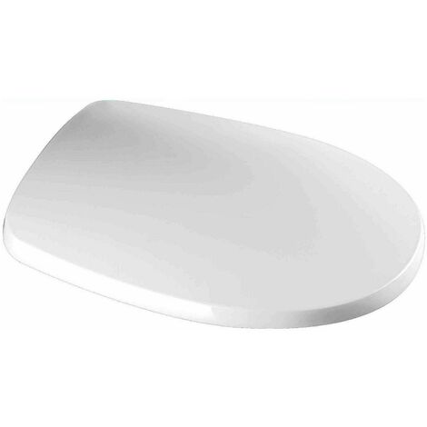Abattant WC à descente ralentie en ABS blanc – Charnières déclipsables – Compatible normes NF – Installation facile avec visserie inox – Dubourgel (1/4)