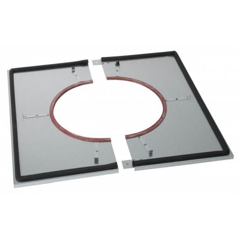 Poujoulat – Plaque de distance de sécurité étanche 80/130 – Installation plafond – Compatible systèmes d'installation – 1464g