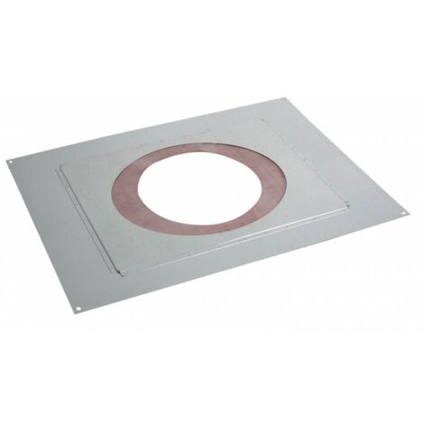 Poujoulat – Plaque de distance sécurité étanche pour conduit Ø80/130mm – Pente 0-40% – Kit complet de fumisterie pour installations professionnelles - RT2012