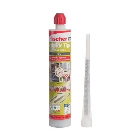 Cartouche de résine polyester - FIS HT 300 T - la cartouche de 300 ml + 2 embouts mélangeurs - couleur : Ton pierre