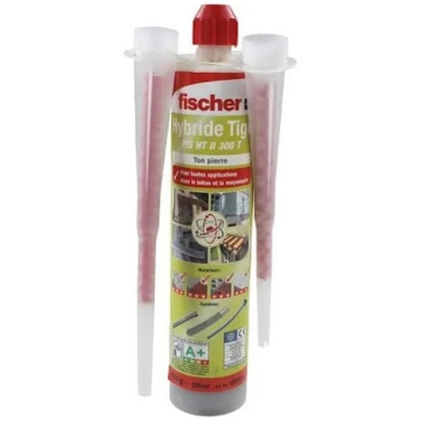 Cartouche de résine polyester - FIS HT 300 T - la cartouche de 300 ml + 2 embouts mélangeurs - couleur : Ton pierre