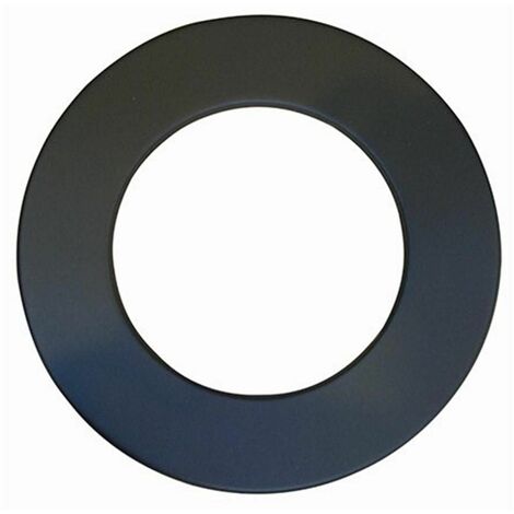 Poujoulat – Rosace de finition Ø 130 mm – Tôle d'acier rigide peinte – Pour conduit en plafond – Finition noire élégante