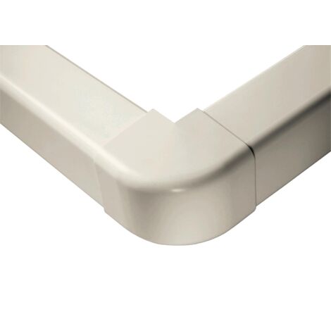 Mc Distribution – Coude externe 90° – PVC beige – 80mm – Résistant au feu et antichoc – Pour liaisons frigorifiques et câbles