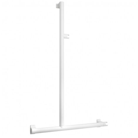 Barre de douche modulable en T ou en L modèle ARSIS - Blanc (1/6)