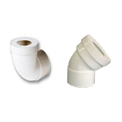 Nicoll – Pipe courte femelle 45° diamètre 100 mm – Raccord pour espaces restreints – Plomberie et évacuation efficace