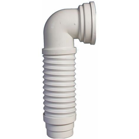Ceta – Pipe coudée extérieure 93/100 mm extensible 235-380 mm – Raccord spiralé pour évacuation rapide – Manchon coudé – 214MULTIPIPE