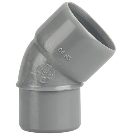 Coude PVC Mâle Femelle 45° D125 - WAVIN - 3026044 (1/2)