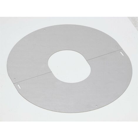 Poujoulat – Plaque de propreté PGI inox noir 80/130mm – Pente 0-10° pour poêles à pellets – Raccordement esthétique et performant