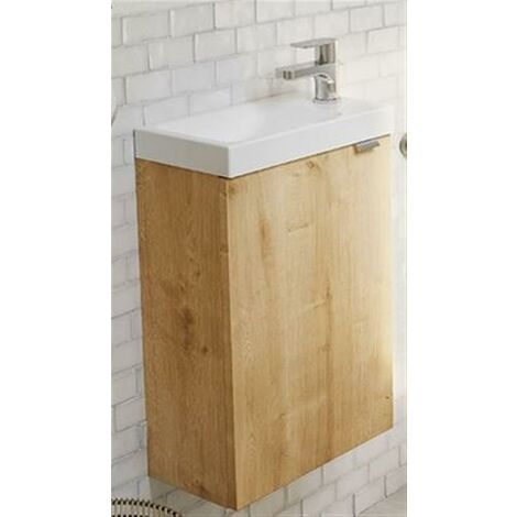 Meuble lave-mains avec porte réversible – Longueur 40 cm – Profondeur 22 cm – Hauteur 56 cm – Cristal anthracite – Mélaminé laqué brillant – Discac