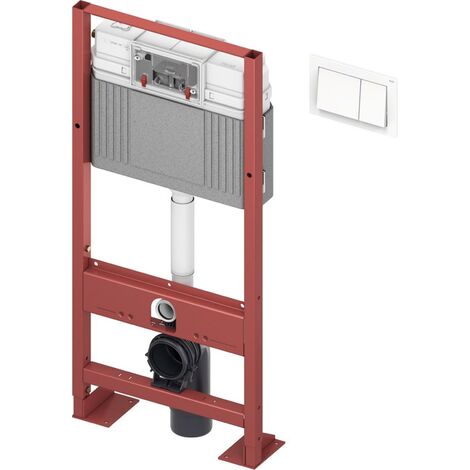 Tece – Bâti-support WC avec réservoir monobloc 1120mm – Plaque de déclenchement double débit – Isolation phonique et anti-condensation