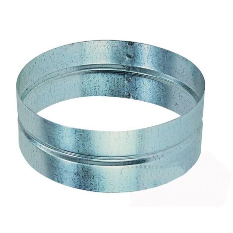 Atlantic – Raccord VMC femelle 200 mm en acier galvanisé – Conçu pour installations de ventilation – 523433