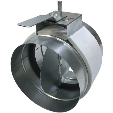 Registre motorisable 200 mm en acier galvanisé – Débit d'air 350 m³/h – Pour systèmes de ventilation – REGMOTG200 – Baillindustrie (1/3)