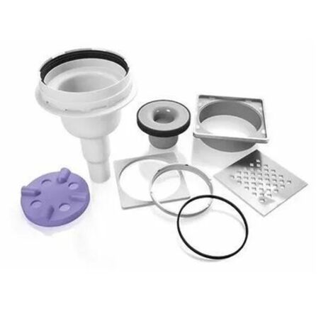 JACKOBOARD Siphons avec grille carrée - JACKOBOARD AQUA - Siphon sortie verticale - Grand débit 0,90 l/s