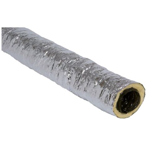 Aldes – Conduit de VMC flexible isotherm 160mm – Longueur 6m – Épaisseur 50mm – Isolation en laine de verre pour performances thermiques - ep50mm