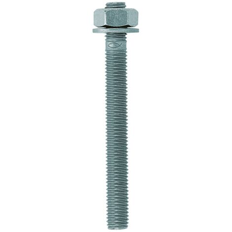 10 tiges filetées avec rondelles et écrous Ø10 x 160 mm - Fischer 26338