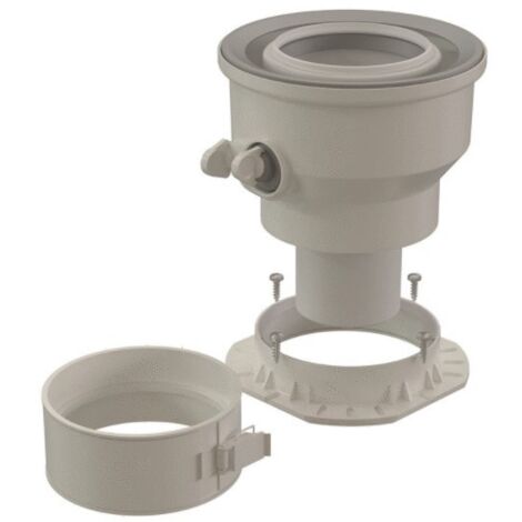 Ubbink – Kit adaptateur Rolux condensation Ø 60/100-80/125mm – Polypropylène renforcé – Prises de mesure intégrées – Pour chaudières à condensation (1/5)