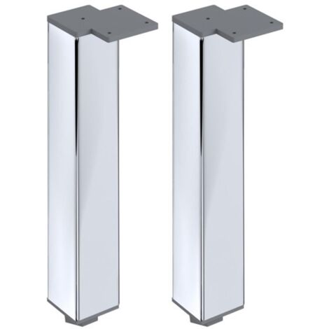 Pieds meuble suspendu SAPHIR - Hauteur : 27 cm - Chromé brillant