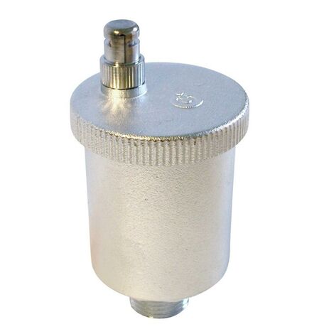 Thermador – Purgeur radiateur automatique 1/2'' – Flotteur démontable laiton nickelé – Pression max 10 bar – Spécial haut de colonne