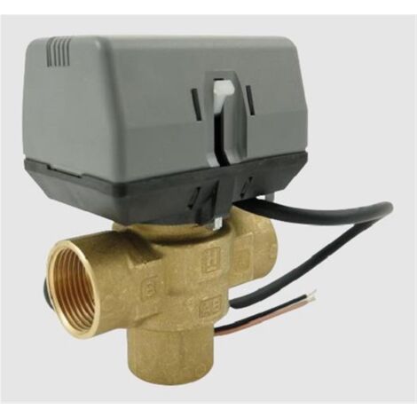 Panasonic – Vanne 3 voies en laiton pour ballon d'eau chaude sanitaire – Finition brute – Forme en T – Filetage plomberie 1" – 161 mm x 82 mm x 161 mm