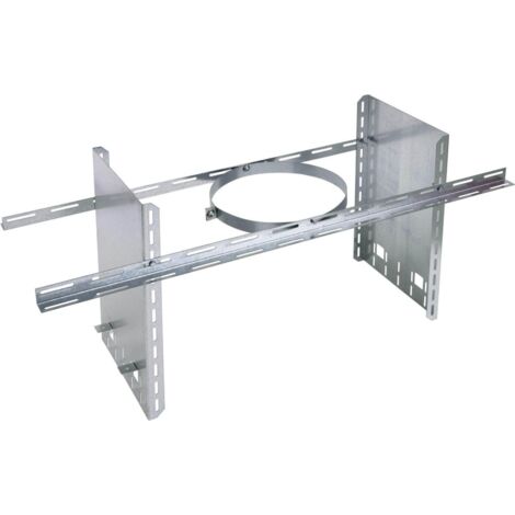 Poujoulat – Collier pour fumisterie en inox – Ø 150 – Compatible bois, fioul, gaz – Stabilisation conduit passage plancher/plafond