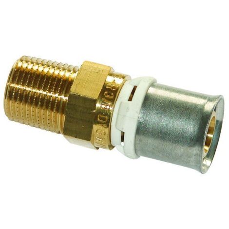 Raccord mâle fixe XS pour tube multicouches - Diamètre : 16 - 1/2"