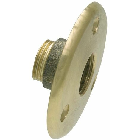 Watts – Applique pour robinet de jardin en laiton brut – Raccord femelle 1/2' – Installation discrète sans tuyau apparent – Ø 69 mm