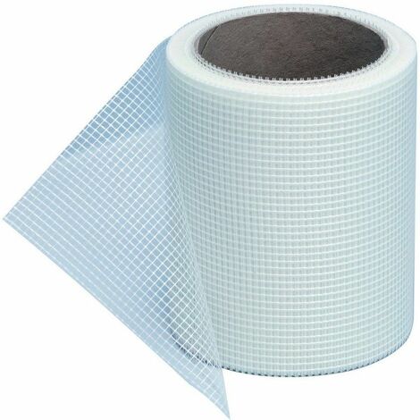Wedi – Bande d'armature autocollante 25 m x 125 mm – Tissu de verre résistant aux alcalins – Force de traction ≥ 850 N/5 cm
