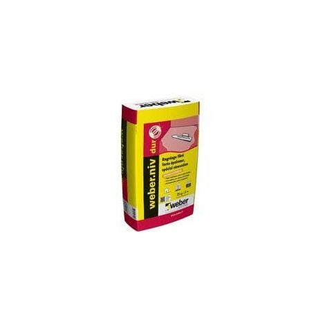 Ragréage fibré autolissant de sols (P4R FIBRE) WEBER.NIV DUR - Sac de 25 Kg