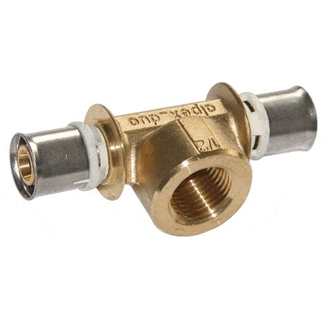Té femelle multicouche à sertir - Diamètre: 32X3 mm - Diamètre du raccord: 1/2"